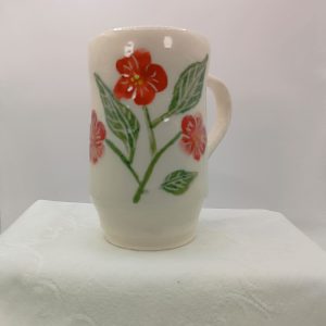 Grand mug fleuri