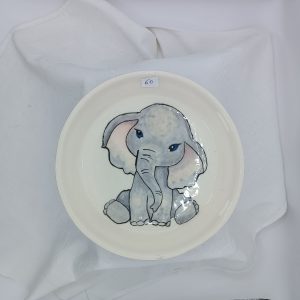 Assiette enfant personnalisable éléphanteau