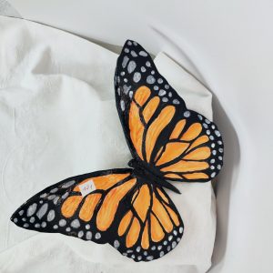 Papillon en céramique orange et noir
