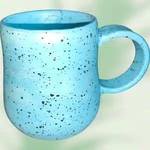 Mug bleu mat à effets