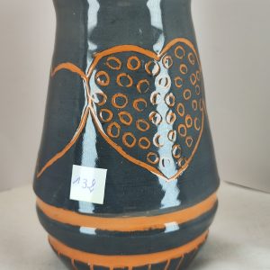Vase Cœurs Sgraffito