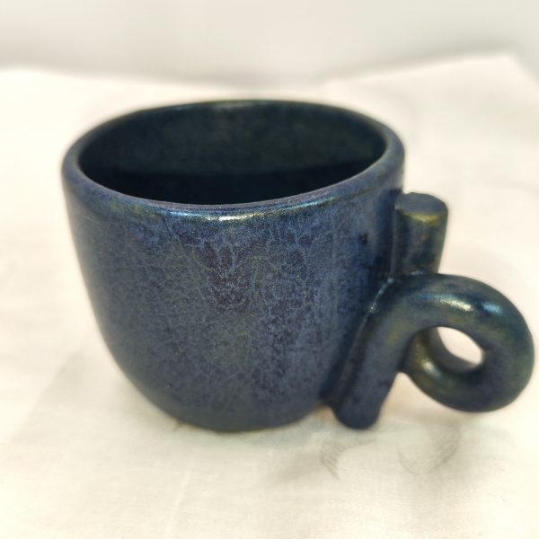 Tasse à café bleu palombe
