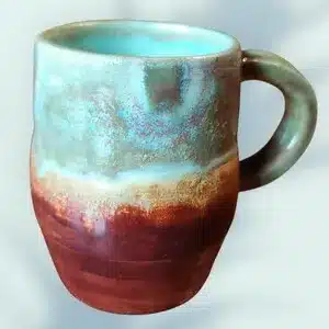 Mug marron vert avec effets