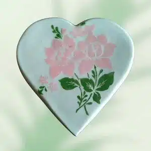 Boîte à bijoux cœur fleuri